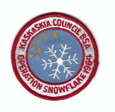 Boy Scout Patch 1964 Kaskaskia Council Operation Snowflake picture