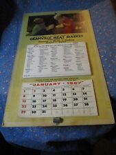 1967 Calendar Granville Meat Market Lowell Hanks Mgr Granville No. Dak picture
