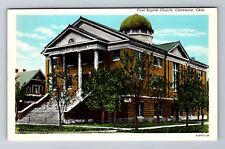 Claremore OK-Oklahoma, First Baptist Church, Religion, Vintage Souvenir Postcard picture