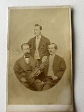 CDV Vintage Photo Of Musicians And Violinist / Victorian Era Fashion picture