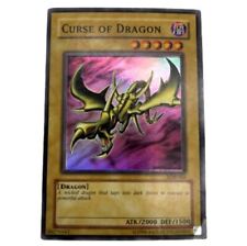 Yugioh Curse of Dragon Card LOB-066 Foil Card Misprint Shift Super Rare Preowned picture