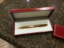 Authentic Rare GOLD PLATED STYLO Louis Cartier Godron Gold-Plated Ballpoint Pen picture