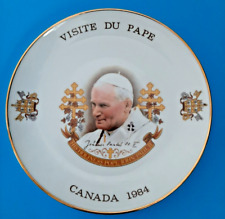 Vintage 1984 Papal Plate Pope John Paul II, Visite du Pape CANADA, Ontario picture