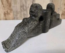 Antique Large Human Male & Female Dual Skeleton Effigy Pipe Estate Find Carved picture