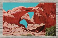 Double arch-Arches National Monument Utah-Pink Cliffs-Windows section Postcard picture