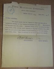 1896 Erie Railroad Charles W Piper reference letter from Buffalo Machine Shop picture