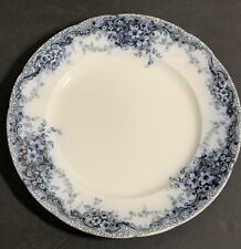 EX RARE Antique Alfred Meakin FLOW BLUE MEDWAY Floral Dinnerware Luncheon PLATE picture
