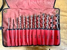 Vintage Irwin 13pc Complete Set, Nice Storage Roll, Hand Drill Brace Bits picture