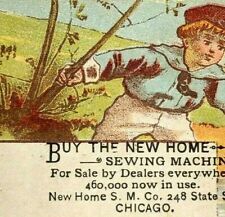 c1880s Chicago New Home Sewing Machine Trade Card Dealer Advertising 460,000 C53 picture