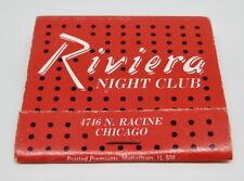 Riviera Theatre Night Club CHICAGO Broadway & Lawrence Illinois FULL Matchbook picture