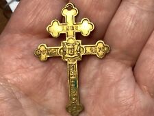 Antique  French. Confraternity Holy Face Cross Crucifix Vade Retro satana 1876 picture