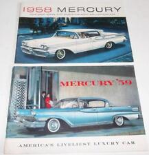 Vintage 1958 and 1959 Mercury Dealership Car Booklets picture