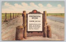 New Mexico Continental Divide Official Scenic Historic Marker Vintage Postcard picture
