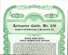 Livingston Castle, No. 258 - Original Bond Certificate - 1922 - #134 picture
