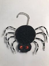 Hallmark Halloween Beaded Ornament Hanging Spider 4” X 4” picture