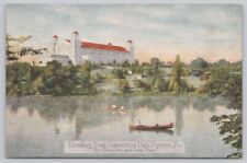 Hershey Park Postcard Convention Hall Hershey PA Water Canoes picture