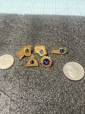 5 USED Vtg. 1960's Lions Club Pins- Wiconsin/Kentucky/D.C./Scandinavia- NICE LOT picture
