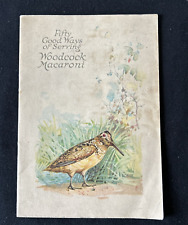 Vintage Cook Book Fifty Good Ways of Serving Woodcock Macaroni Booklet 1919 Elbs picture