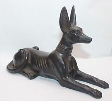 ANTIQUE ANCIENT EGYPTIAN STATUE Egypt Seated God Anubis Grave Dead Underworld picture
