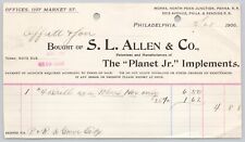S. L. Allen & Co. Philadelphia PA Planet Jr. Implements Billhead 1900 BH2-3 picture
