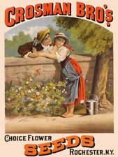 Crosman Bros. Seeds, Rochester NEW Metal Sign: LARGE SIZE 12x16 -  picture