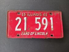 1961 Illinois IL License Plate 21 591 picture