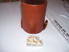 Dewar's 12 YO Scotch Whiskey Dice Cup With Storage and Spanish Poker Dice Set.  picture