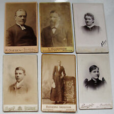LOT OF 6 CDV PHOTOS VARIOUS PORTRAITS ALL FROM STOCKHOLM SWEDEN picture