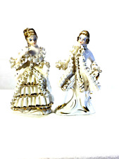 Vintage Relco Reproduction Bone China Victorian Couple Figurines - Japan picture