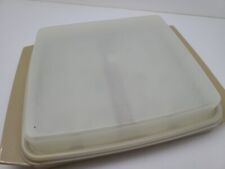 NICE Vintage Tupperware 723-2 Beige Brown Deviled Egg Tray Container Carrier picture
