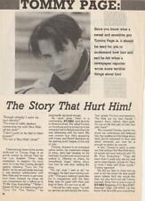 Tommy Page Chad Allen teen magazine pinup clipping story that hurt him pix picture