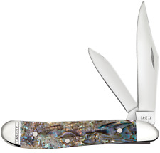 Case xx Knives Peanut Genuine Abalone 12025 Stainless Pocket Knife picture
