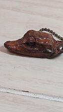 Vintage Authentic Small Baby Alligator Head Key Chain Taxidermy Real Alligator  picture