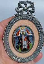 Notre-Dame de Fourvière FIXED UNDER GLASS Medallion Metal Frame Knotted Ribbon picture