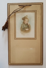 Vintage 1890's Picture School Aged Girl With Bow in Hair (Like Cabinet Card) picture