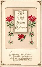 Postcard A Joyous Christmas Poinsettias 450/25 No. 3971 John Winsch 1914 picture