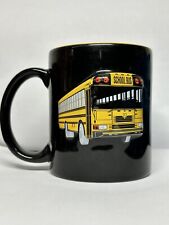 International School Bus Mug Yellow Black 3D Three Dimensional Logo Coffee Cup picture