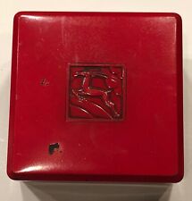 Vintage 3 5/8” X 3 5/8” Hickok Red Top Lidded Box picture