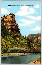 c1940s Linen Glenwood FCanyon Scenic Colorado Train Vintage Postcard picture
