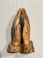 Beautiful Praying Hands Made From Natural Olive Wood In The Holy Land(1pc) picture