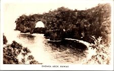 RPPC Onomea Arch HI HT Collapsed 1956 Hawaii EKC c1930-1940s photo postcard IQ2 picture