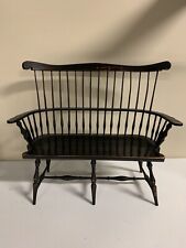 Miniature Ornate Black Painted Shaker Bench picture