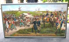 MONUMENAL OIL MURAL 1812 NAPOLEONIC WAR SURRENDER OF BRITISH TROOPS IN HOLLAND picture