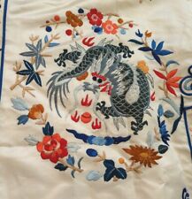 Vintage Authentic Silk Embroidered Japanese Kimono Dragons Intricate Long Robe picture