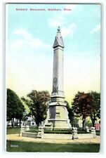 1911 Soldiers Monument Waltham MA Early Posted View picture