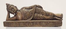 Sleeping Parinirvana Buddha Statue Brass/Bronze?  9x3 Intricate Detail **Read picture