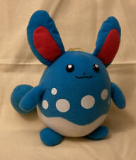 Vintage 2001 Banpresto Pokemon Azumarill Blue Stuffed Animal Plush Toy 6” picture