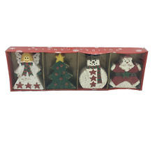 Two’s Company Holiday Candles Set of 4 Angel Christmas Tree Snowman Santa Claus picture