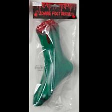 Life Size Green SEVERED BLOODY ZOMBIE LEPRECHAUN FOOT Dead Body Part Horror Prop picture
