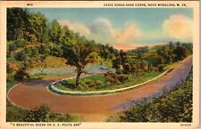 Wheeling WV-West Virginia, Cadiz Horse Shoe Curve, Vintage Postcard picture